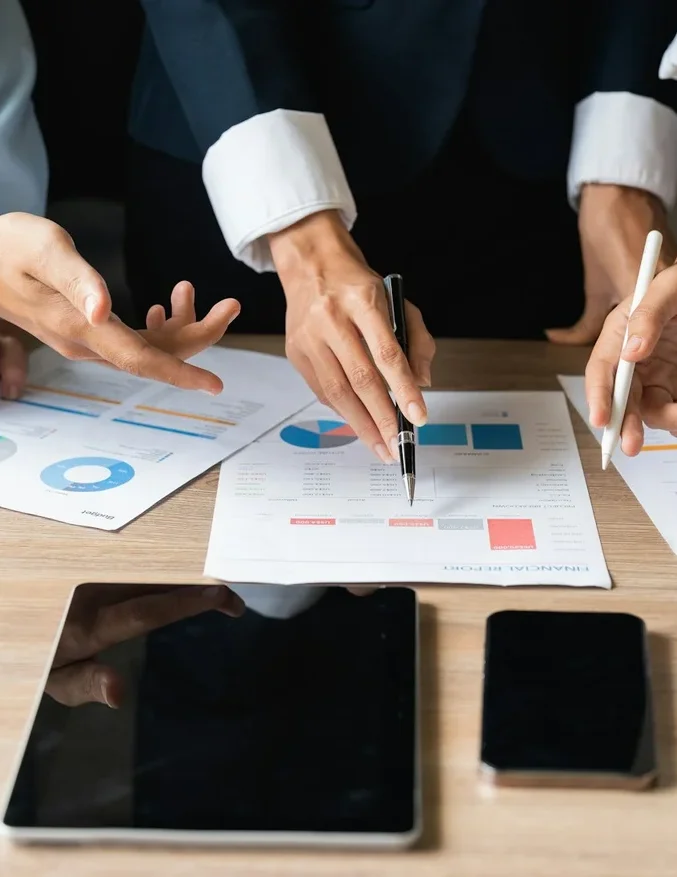 team-work-process-marketing-strategy-brainstorming-paperwork-and-digital-in-modern-office-