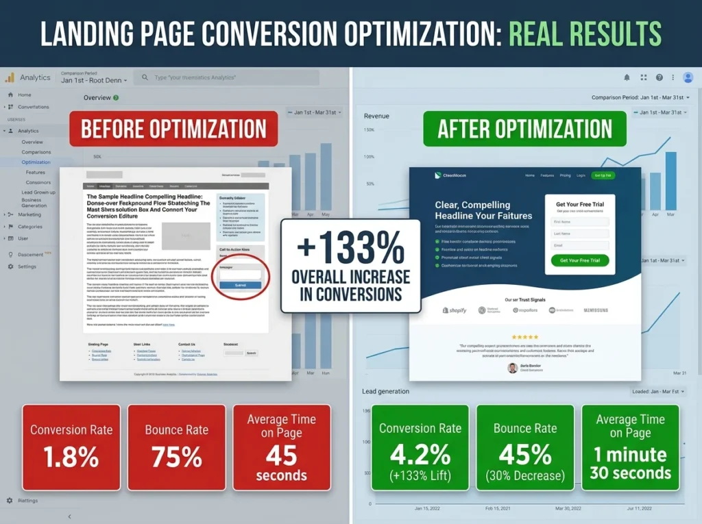 Real Results of Landing Page Conversion Optimization
