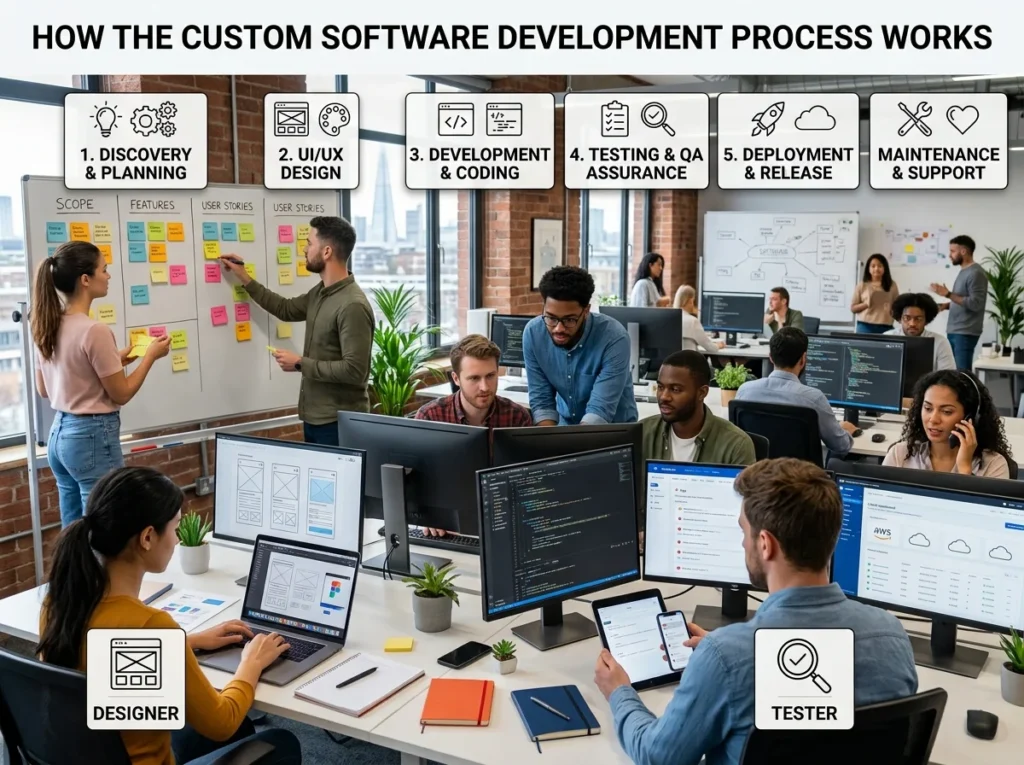 How the Custom Software Development Process Works